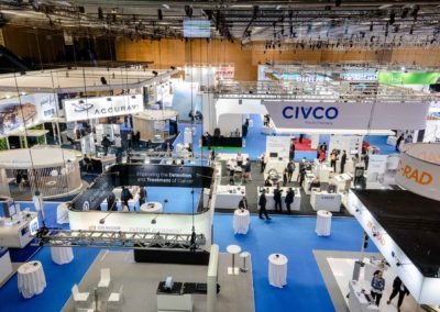General view of the expo hall during Mobile World Congress at Fira Barcelona